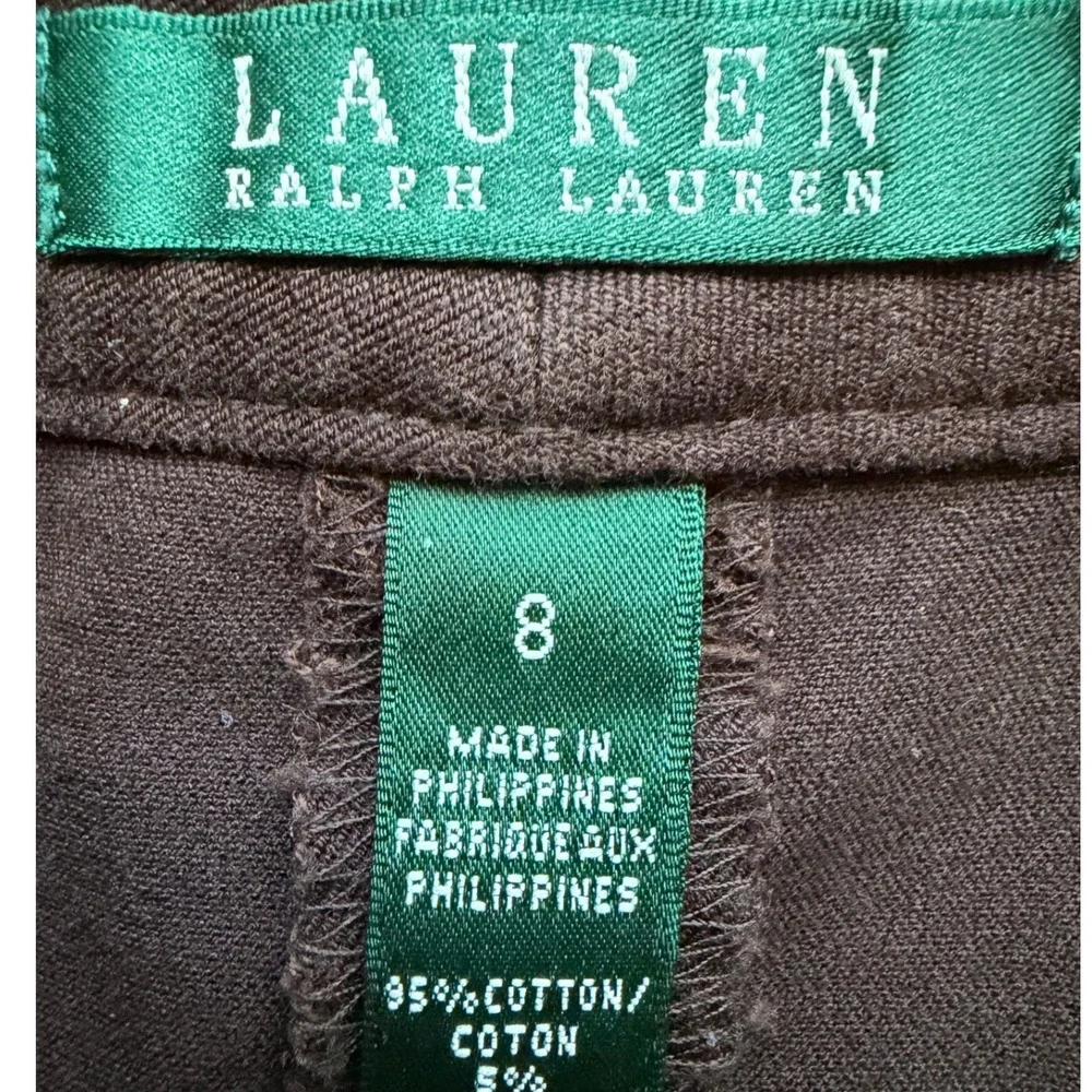 Ralph Lauren Chocolate Brown Pencil Skirt Womens Size 8 Zip Classic Quiet Luxury